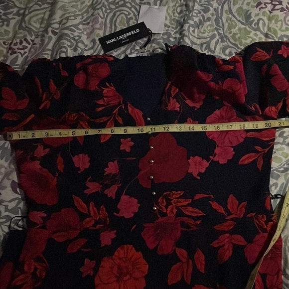 Karl Lagerfeld Floral Chiffon Midi Dress - Picture 5 of 5